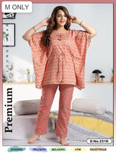 Premium Cotton Night Suit|  Piece Kaftan Top & Pajama Set | Comfortable Sleepwear for Women